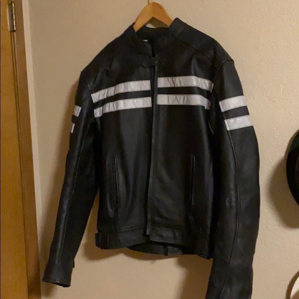 Echtes leather motorcycle jacket size medium